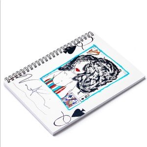 Queen Spiral Notebook (pockets inside)